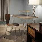 Tendy Pro Stacking Side Chair // American Walnut + Chrome Legs // Set of 4