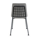 Elma Side Chair // Light Gray Fabric + Matte Black Frame & Legs // Set of 2