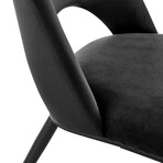 Alby Side Chair // Black Velvet + Black Legs // Set of 2