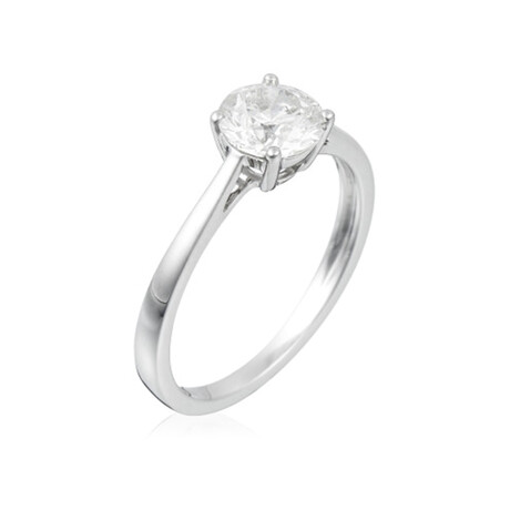 18k White Gold Solitaire Impérial 1 Diamond Ring (Ring Size: 4.5)