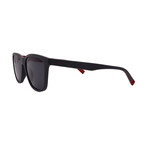 Ferragamo Mens SF998S 038 Square Sunglasses //  Matte Black red  + Gray