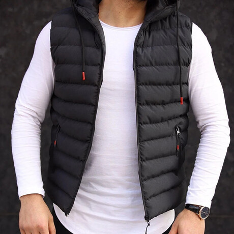 Lightweight Puffer Vest // Black (XS)