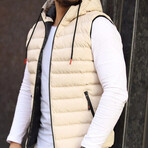 Lightweight Puffer Vest // Beige (S)