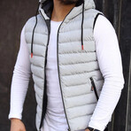 Lightweight Puffer Vest // Light Gray (XL)