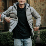 Puffer Jacket // Light Gray (M)