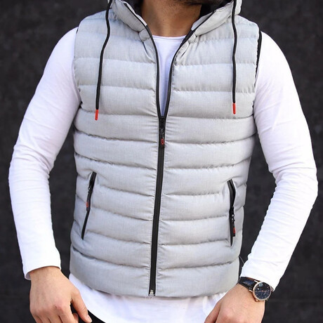 Lightweight Puffer Vest // Light Gray (XS)