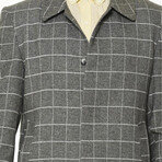 Checkered Mackintosh Coat // Gray (L)