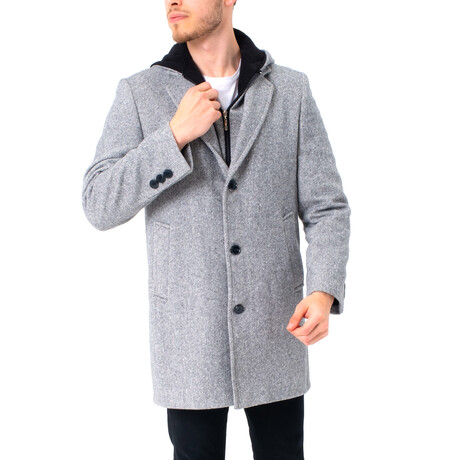 Hooded Coat // Gray Melange (4XL)