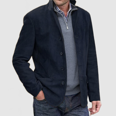 Button Jacket // Navy Blue (XS)