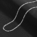 3mm Figaro Chain Stainless Steel Necklace // 24"