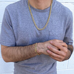 Gold Plated Stainless Steel Cuban Curb Chain Necklace // 24"