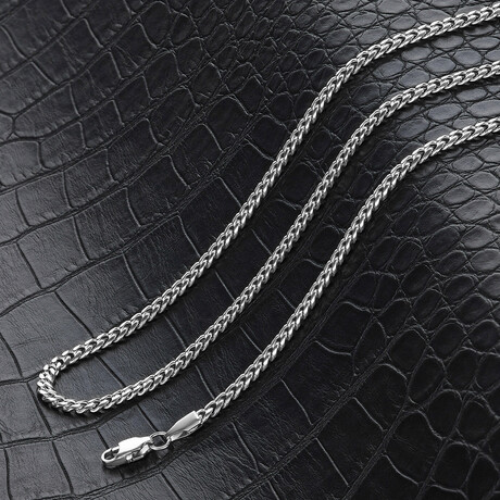 Polished Stainless Steel 3.5mm Rounded Curb Chain Necklace // 22"