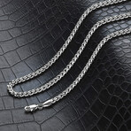 Polished Stainless Steel 5mm Rounded Curb Chain Necklace // 24"