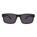 Ferragamo Mens SF960S 001 Square Sunglasses // Black + Gray