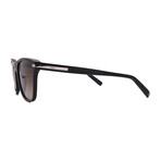 Ferragamo Mens SF992S 001 Square Sunglasses // Black + Brown Gradient