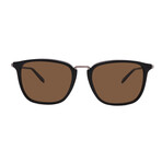 Ferragamo Mens SF910S 001 Pilot Sunglasses // Black + Brown