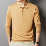 Long Sleeve Polo Shirt // Yellow Mustard (XS)