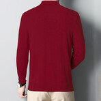 Long Sleeve Polo Shirt // Claret (S)
