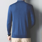 Long Sleeve Polo Shirt // Dark Blue (XS)