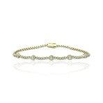 14K Yellow Gold Diamond Bracelet // 7" // New