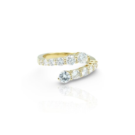 18K Yellow Gold Diamond Ring // Ring Size: 6.5 // New