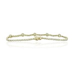 14K Yellow Gold Diamond Bracelet // 7" // New