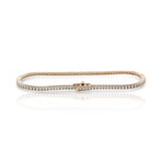 18K Rose Gold Diamond Tennis Bracelet // 7.5" // New