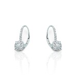 18K White Gold Diamond Earrings I // New