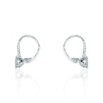 18K White Gold Diamond Earrings I // New