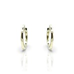 18K Yellow Gold Diamond Hoop Earrings II // New