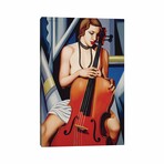 Woman With Cello By Catherine Abel (26"H x 18"W x 1.5"D)