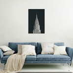 Chrysler Building On Black By Wild Apple Portfolio (26"H x 18"W x 1.5"D)