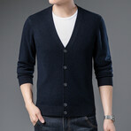 V-Neck Cardigan // Navy Blue (S)