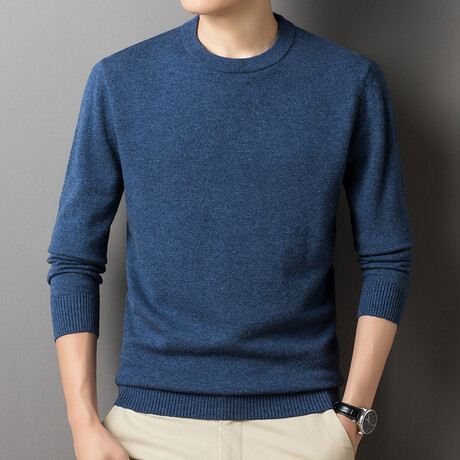 Crewneck Pullover // Style 2 // Blue (XS)