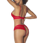 Francesca 2-Piece Set // Red (L-XL)