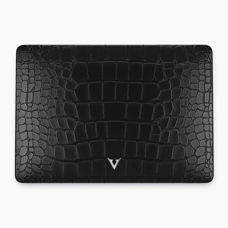 Black Alligator Patterned Macbook Case (Macbook Pro 12 (2017-2020))