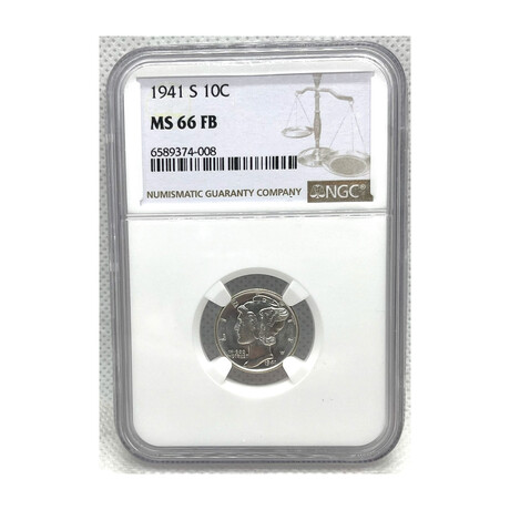 1941 S Dime NGC 66 FB #008