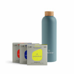 Thermo Steel Bottle & Microlyte 36-Count Starter Set (Turquoise Matte)