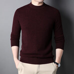 Mini Mock Neck Sweater // Dark Red (M)