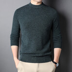 Mini Mock Neck Sweater // Dark Green (XL)