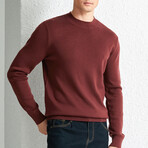 Wide Crew Neck Sweater // Red (S)
