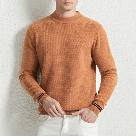 1/4 Zip Sweater // Orange (XS)