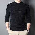 Mini Mock Neck Sweater // Dark Gray (L)