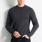 Wide Crew Neck Sweater // Gray (S)