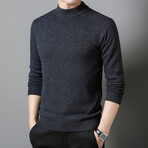 Classic Mock Neck Sweater // Style 3 // Dark Gray (XS)