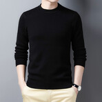 Crew Neck Sweater // Style 2 // Black (S)