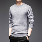 Crew Neck Sweater // Style 2 // Light Gray (XS)