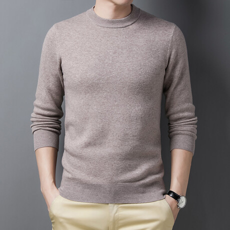 Crew Neck Sweater // Style 2 // Gray Melange (XS)