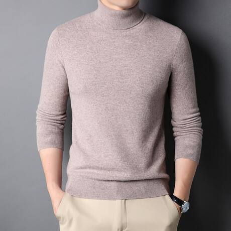 Solid Turtleneck Sweater // Camel (XS)