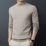 Abstract Turtleneck Sweater // Camel (XS)